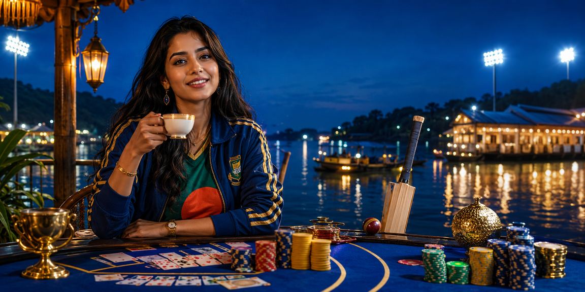 রাঙামাটিতে ক্রিকেট বেটিং উপভোগ করছেন একজন দর্শক